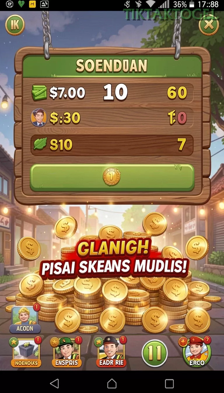Galeri pratinjau visual tiktaktogel build APK resmi terbaru